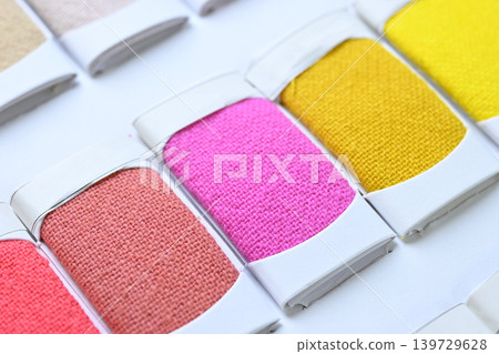 sample color shade of colorful fabric textile of clothing industry 139729628