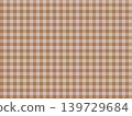 Brown gingham check background, seamless fabric texture 139729684