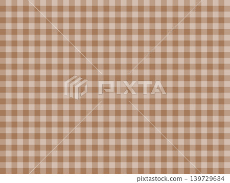 Brown gingham check background, seamless fabric texture Brown gingham check background, seamless fabric texture 139729684