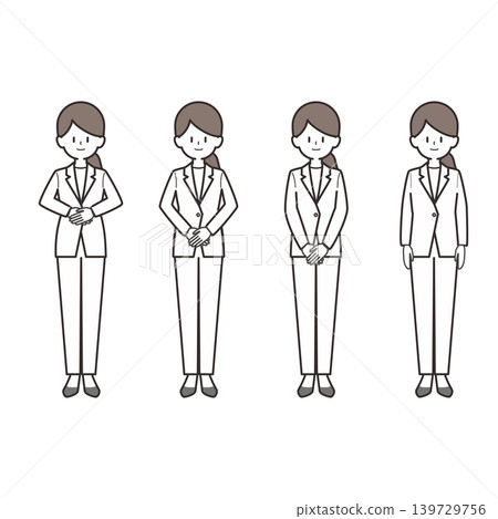 Illustration of a woman in a suit 139729756