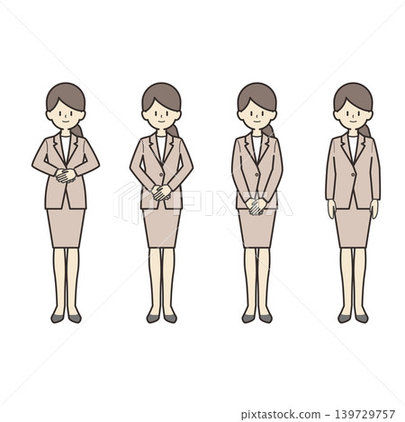 Illustration of a woman in a suit 139729757