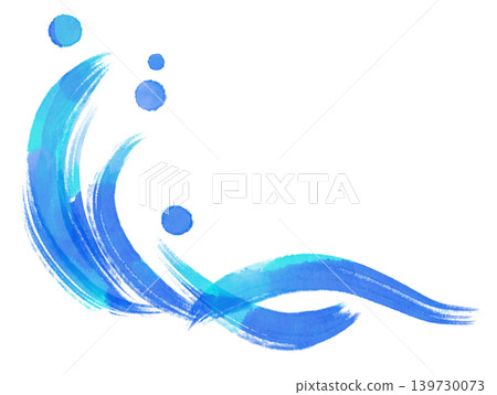 日式波浪插畫背景,筆刷水彩風格 | 青海波風格筆刷紋理素材 日式波浪插畫背景,筆刷水彩風格 | 青海波風格筆刷紋理素材 139730073