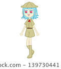 穿著探險家服裝的女孩 139730441