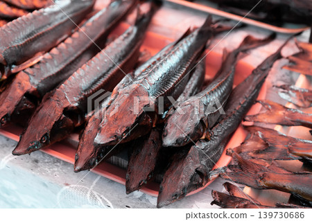 Smoked fish on the shelves of the Volga region Smoked fish on the shelves of the Volga region 139730686