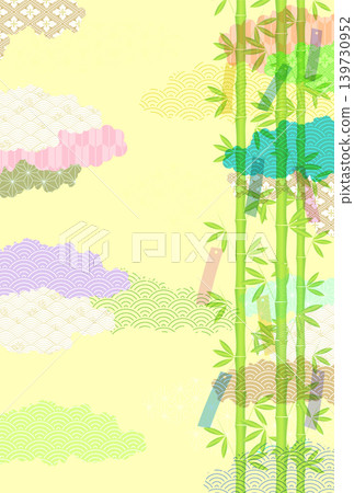 背景插圖以竹子和七夕(星節)傳統圖案為特色。 背景插圖以竹子和七夕(星節)傳統圖案為特色。 139730952