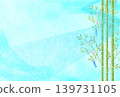 Cool and refreshing background material featuring bamboo and washi paper textures for Tanabata (Star Festival). 139731105