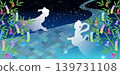 A beautiful illustration depicting Tanabata bamboo decorations and the Milky Way. 139731108