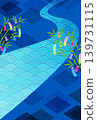 A Japanese-style illustration of Tanabata bamboo decorations and the Milky Way. 139731115