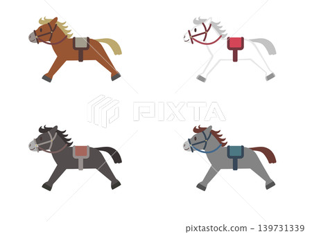 可愛奔馬圖示集 – 十二生肖馬/賽馬 139731339