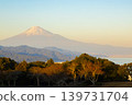 從靜岡縣日本平市眺望富士山的日落 139731704