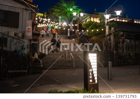 Night view of Ikaho Onsen Ishidangai Night view of Ikaho Onsen Ishidangai 139731793