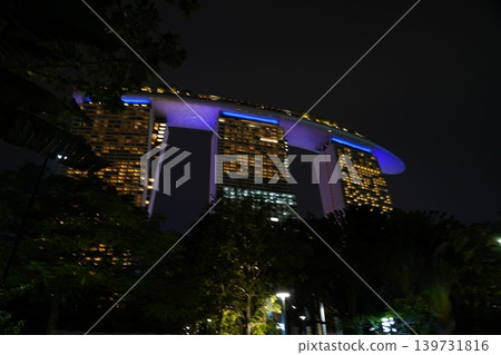 Marina Bay Sands in Singapore at Night Marina Bay Sands in Singapore at Night 139731816