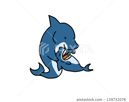 一條母鯊魚和小鯊魚正在做最後的清潔工作。 139732076