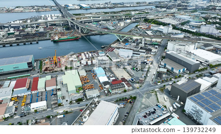 Drone aerial photography of a factory landscape Drone aerial photography of a factory landscape 139732249