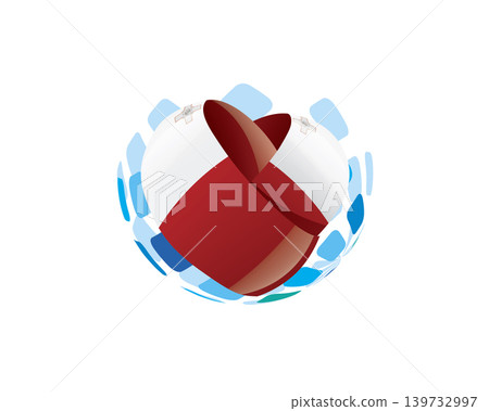 Patriotic heart wrapped in Malta flag illustration 139732997