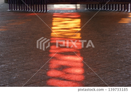 Abstract Light Pattern on Pavement Texture Detail Abstract Light Pattern on Pavement Texture Detail 139733185