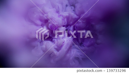 Cloud texture. Blur atmospheric smoke. Defocused purple lilac color ink sparkling flow glitter water spreading on abstract art background. Cloud texture. Blur atmospheric smoke. Defocused purple lilac color ink sparkling flow glitter water spreading on abstract art background. 139733296