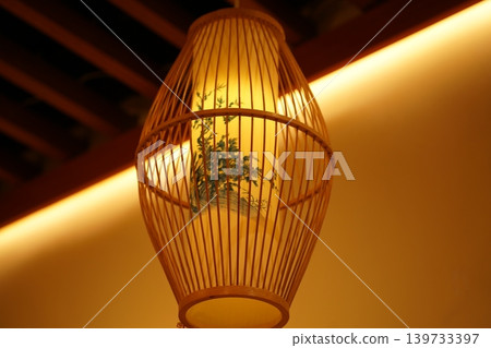 Bamboo Lantern Interior Lighting Decorative Fixture Bamboo Lantern Interior Lighting Decorative Fixture 139733397