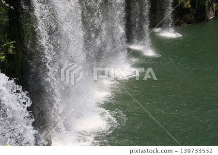Harajiri Falls in May, surrounded by fresh greenery. Harajiri Falls in May, surrounded by fresh greenery. 139733532