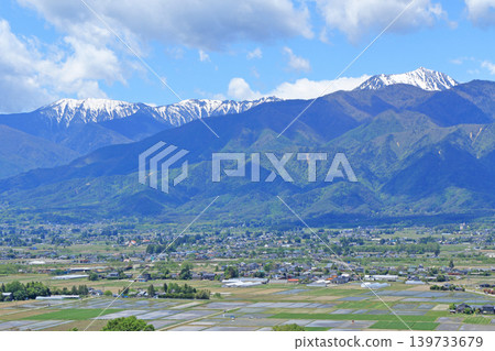 Azumino and the Northern Alps in May Azumino and the Northern Alps in May 139733679