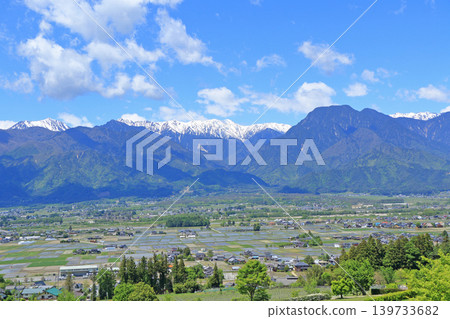 Azumino and the Northern Alps in May Azumino and the Northern Alps in May 139733682