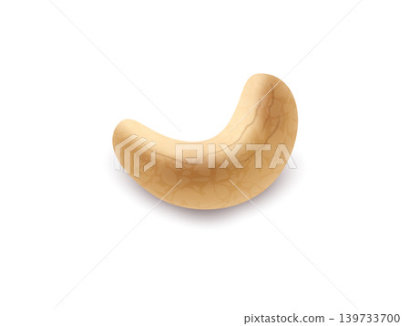 Cashew nuts 3d realistic illustration for healthy snack Cashew nuts 3d realistic illustration for healthy snack 139733700