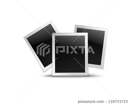 Composition of empty photo frames for photo collage on transparent background Composition of empty photo frames for photo collage on transparent background 139733725