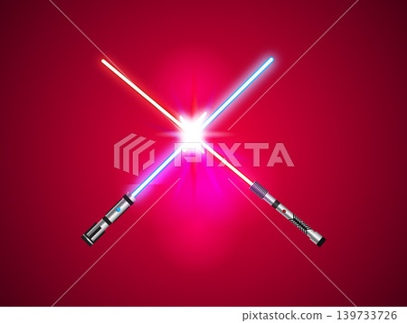 Composition of laser light like swords for security and visual purpose 139733726