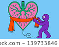 Cartoon Lungs with Scarf 139733846