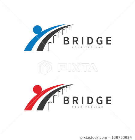 abstract bridge with people logo design template abstract bridge with people logo design template 139733924