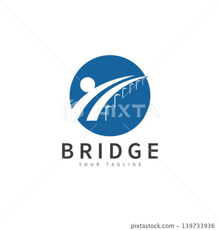 abstract bridge with people logo design template abstract bridge with people logo design template 139733936