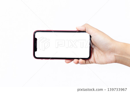 Smartphone Screen Mockup in Hand Perfect Blank Display for App and Website Showcase on Isolated White Smartphone Screen Mockup in Hand Perfect Blank Display for App and Website Showcase on Isolated White 139733967