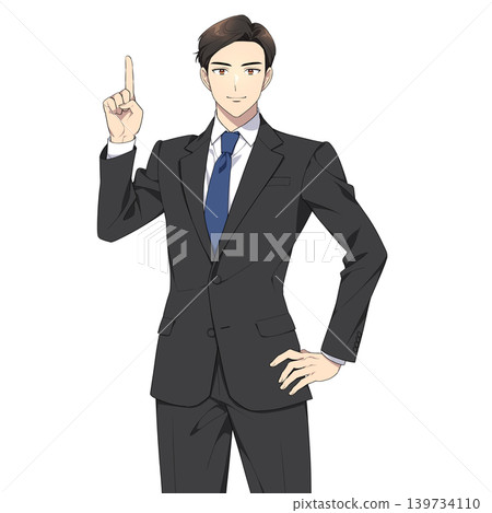 插圖描繪了一名工人直視鏡頭(指著鏡頭)。 插圖描繪了一名工人直視鏡頭(指著鏡頭)。 139734110