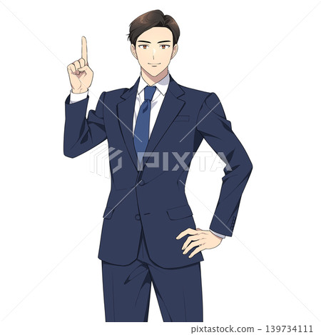 插圖描繪了一名工人直視鏡頭(指著鏡頭)。 插圖描繪了一名工人直視鏡頭(指著鏡頭)。 139734111