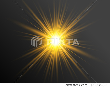 Glowing golden lens flare effect Glowing golden lens flare effect 139734166