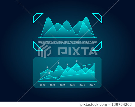HUD futuristic infographic elements for UI dashboard HUD futuristic infographic elements for UI dashboard 139734203