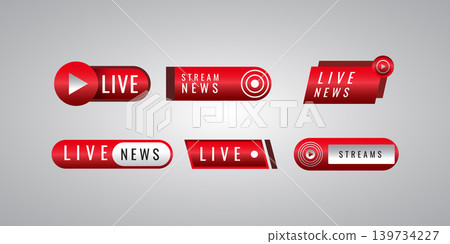 Live news live stream banner collection Live news live stream banner collection 139734227