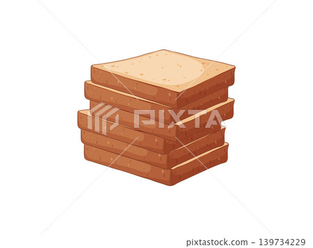 Loaf of white bread cut into pieces on transparent background Loaf of white bread cut into pieces on transparent background 139734229