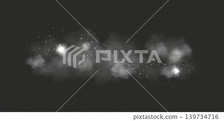 Realistic smoke cloud on transparent background Realistic smoke cloud on transparent background 139734716