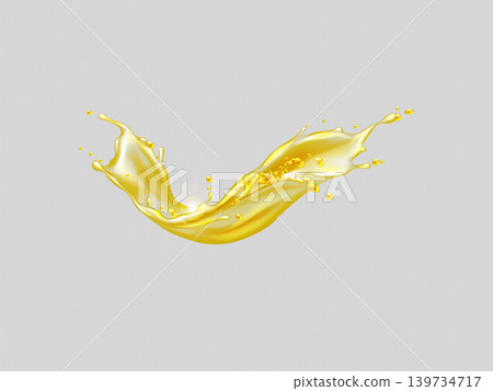 Realistic smooth clean and fresh olive oil splash in curve style isolated on transparent background Realistic smooth clean and fresh olive oil splash in curve style isolated on transparent background 139734717