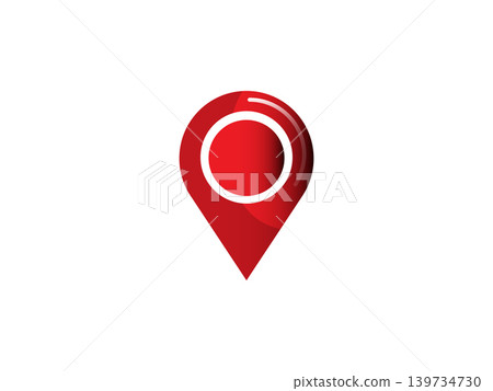 Red color location pin. 3d pin marker location Red color location pin. 3d pin marker location 139734730