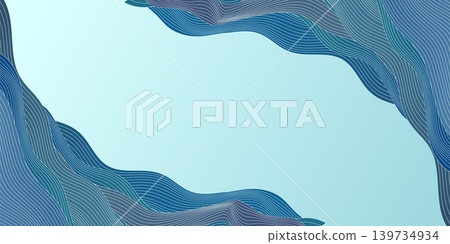 Elegant abstract blue wave background design Elegant abstract blue wave background design 139734934