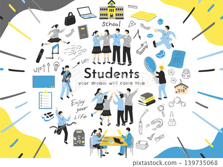 Students enjoying school life Students enjoying school life 139735068