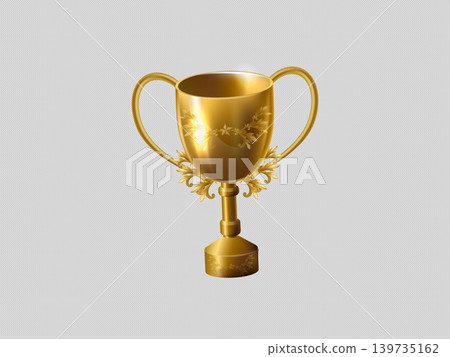 Trophy cup. Champion trophy, shiny golden cup sport award. Winner prize, champions realistic concept Trophy cup. Champion trophy, shiny golden cup sport award. Winner prize, champions realistic concept 139735162
