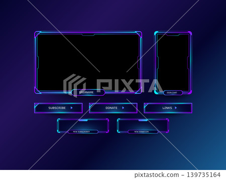 twitch stream templates with futuristic design twitch stream templates with futuristic design 139735164