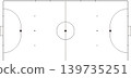 A simple overhead view of a futsal court, vector illustration. 139735251