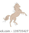 Cute doodle vector horse 139735427