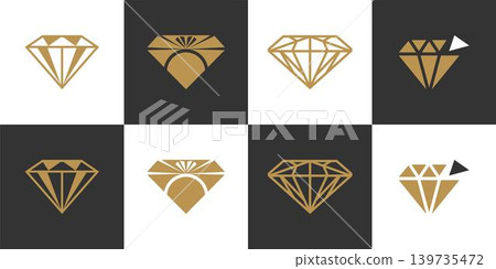 Set of creative diamond concept logo vector design 139735472