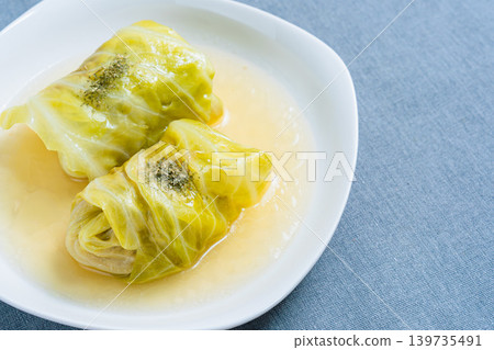 Cabbage rolls placed on the table Cabbage rolls placed on the table 139735491
