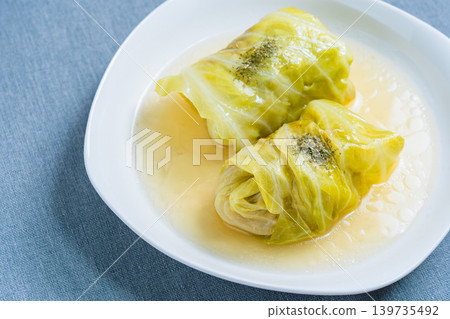 Cabbage rolls placed on the table Cabbage rolls placed on the table 139735492